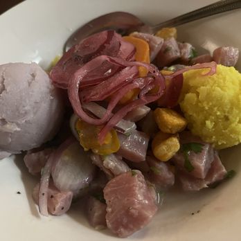 Hola! - Ceviche - it was ok. Presentation isn't the best - Mexican Near Me - Bend, Oregon