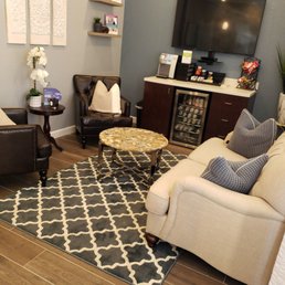 Walking in to a beautiful waiting area.