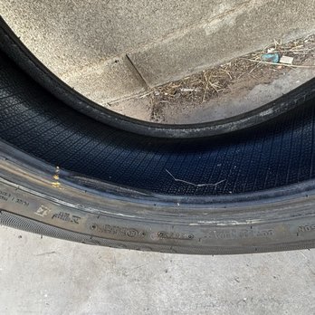 Llantera El Rancho - The burn from the machine to put tire on rim.. they caused my tire to get an unusually large bubble.. I could've had a tire blowout. - Tires Near Me - Las Vegas, Nevada Llantera El Rancho - The burn from the machine to put tire on rim.. they caused my tire to get an unusually large bubble.. I could've had a tire blowout. - Tires Near Me - Las Vegas, Nevada