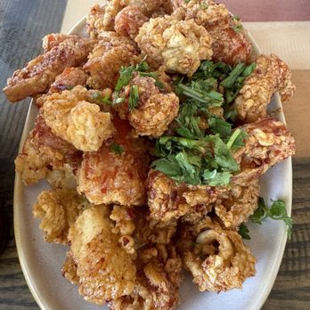 The Spot - I wanted to love the hot honey calamari. But the calamari itself was tough and chewy. The crust and the hot honey were yummy! - Burgers Near Me - Galveston, Texas The Spot - I wanted to love the hot honey calamari. But the calamari itself was tough and chewy. The crust and the hot honey were yummy! - Burgers Near Me - Galveston, Texas