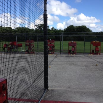Bad Dog Driving Range - Your view when batting in the slow pitch softball cage - Golf Near Me - Orlando, Florida