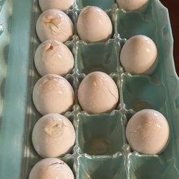 11 out of the 18 eggs in my order. 11 out of the 18 eggs in my order.