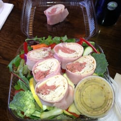 The Cutting Board Deli & Grill - Chef's Salad - ham, turkey, roast beef, Swiss over Garden salad.