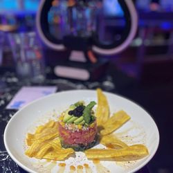 Moonlight Karaoke Lounge - Tuna stack with banana chips