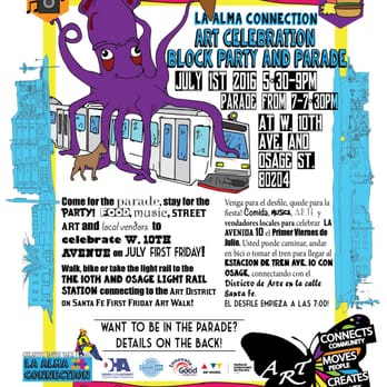 La Alma Lincoln Park - ARTS STREET IS HOSTING LA ALMA CONNECTION ARTS AND UPCYCLE PARADE ON FRIDAY, JULY 1ST FROM 5:30 TO 9:00 PM AT 10TH&OSAGE STREET. - Parks Near Me - Denver, Colorado La Alma Lincoln Park - ARTS STREET IS HOSTING LA ALMA CONNECTION ARTS AND UPCYCLE PARADE ON FRIDAY, JULY 1ST FROM 5:30 TO 9:00 PM AT 10TH&OSAGE STREET. - Parks Near Me - Denver, Colorado