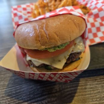 Hole In the Wall Burger - Close up of the Spicy Burger - Burgers Near Me - Lake Forest, California Hole In the Wall Burger - Close up of the Spicy Burger - Burgers Near Me - Lake Forest, California