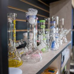 Goldn Bloom Hemet - Plenty of glass to pick from.
