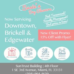Susie's Dry Cleaners - 15% off for new customers!