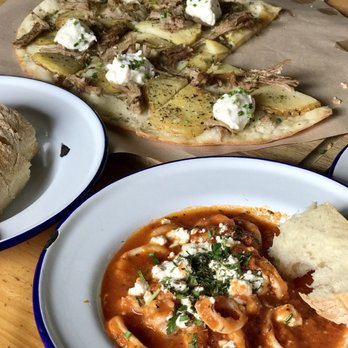 Kentro Greek Kitchen - Calamari and Lamb Flatbread - Greek Near Me - Fullerton, California