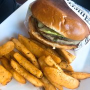 Photo of Euphoria XIX Grill - San Diego, CA, United States. Euphoria Burger with Fries