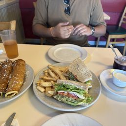Lemon Yogurt Pancakes, Veggie Sandwich Lemon Yogurt Pancakes, Veggie Sandwich