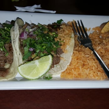 Los Burritos Tapatios - Hearty and tasty-steak tacos, rice, beans.  Ready to run a marathon now! - Mexican Near Me - Bolingbrook, Illinois