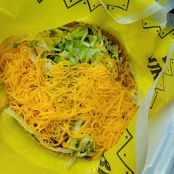 Taco Casa - Bean and cheese Toastada