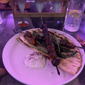 Rose's Garden Bar - Persian Plate (Tenderloin Skewers) - Burgers Near Me - Calabasas, California