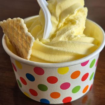Uncle Eddie’s - Pineapple Dole Whip with waffle cone piece - Ice Cream & Frozen Yogurt Near Me - Fergus Falls, Minnesota