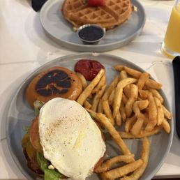 BRUNCH BURGER and BELGIAN WAFFLE BRUNCH BURGER and BELGIAN WAFFLE