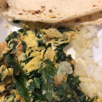 Letty's - Huevos con Chaya (cassava leaves, kinda like spinach) 4/5 - Tacos Near Me - Isla Mujeres, ROO Letty's - Huevos con Chaya (cassava leaves, kinda like spinach) 4/5 - Tacos Near Me - Isla Mujeres, ROO