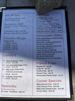 Menu photo 4 Corner Market BBQ Petersburg, VA