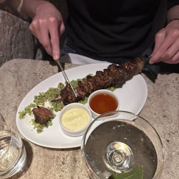 Atta Girl - Wagyu Ribeye Skewer - Mediterranean Near Me - Hermosa Beach, California Atta Girl - Wagyu Ribeye Skewer - Mediterranean Near Me - Hermosa Beach, California