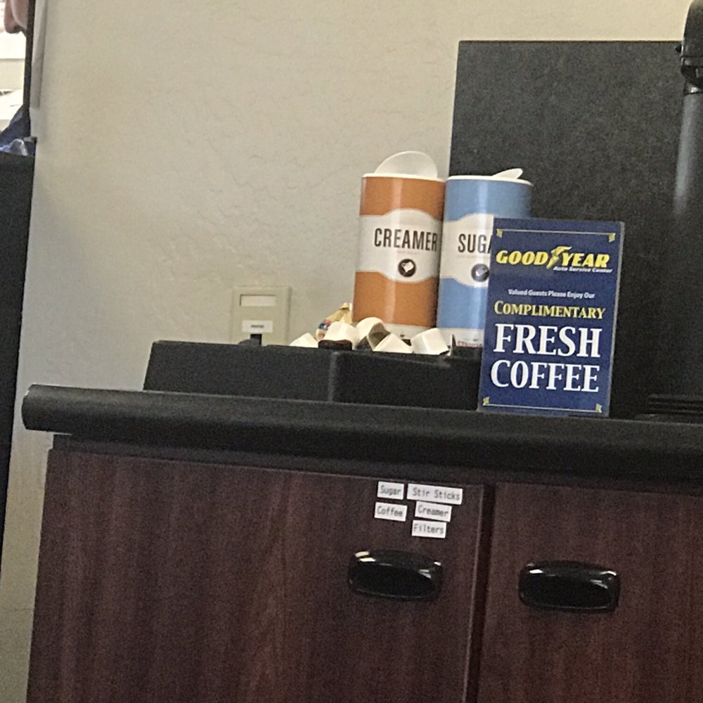 Goodyear Auto Service - Complimentary coffee - Tires Near Me - Gilbert, Arizona Goodyear Auto Service - Complimentary coffee - Tires Near Me - Gilbert, Arizona