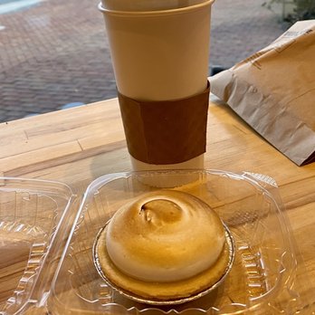 Buzz Bakeshop - Mini lemon meringue pie and large hot tea. - Coffee & Tea Near Me - Alexandria, Virginia Buzz Bakeshop - Mini lemon meringue pie and large hot tea. - Coffee & Tea Near Me - Alexandria, Virginia