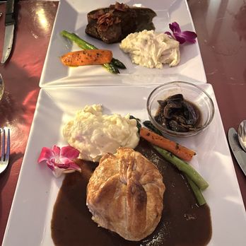 Freda's Cafe - Steak with bacon dinner and beef wellington. Delicious! - Cafes Near Me - Cape May, New Jersey Freda's Cafe - Steak with bacon dinner and beef wellington. Delicious! - Cafes Near Me - Cape May, New Jersey