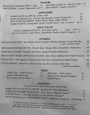 Menu photo 3 Wolfdale's Cuisine Unique Tahoe City, CA Menu photo 3 Wolfdale's Cuisine Unique Tahoe City, CA