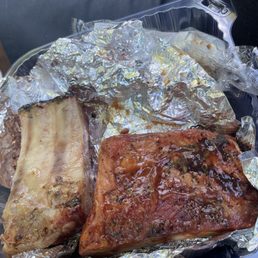 The nasty ribs that were boiled and not smoked...no grill marks to be smoked!! The nasty ribs that were boiled and not smoked...no grill marks to be smoked!!