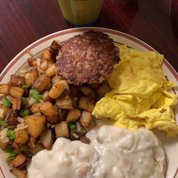 Flo's Coffee Shop - Biscuits & Gravy with O'Brien potatoes & scrambled eggs! - Diners Near Me - El Monte, California