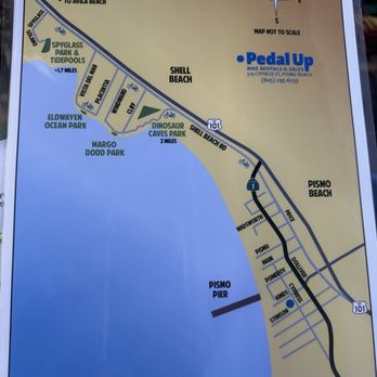 Pedal Up Bikes - Map of route - Bike Rentals Near Me - Pismo Beach, California Pedal Up Bikes - Map of route - Bike Rentals Near Me - Pismo Beach, California