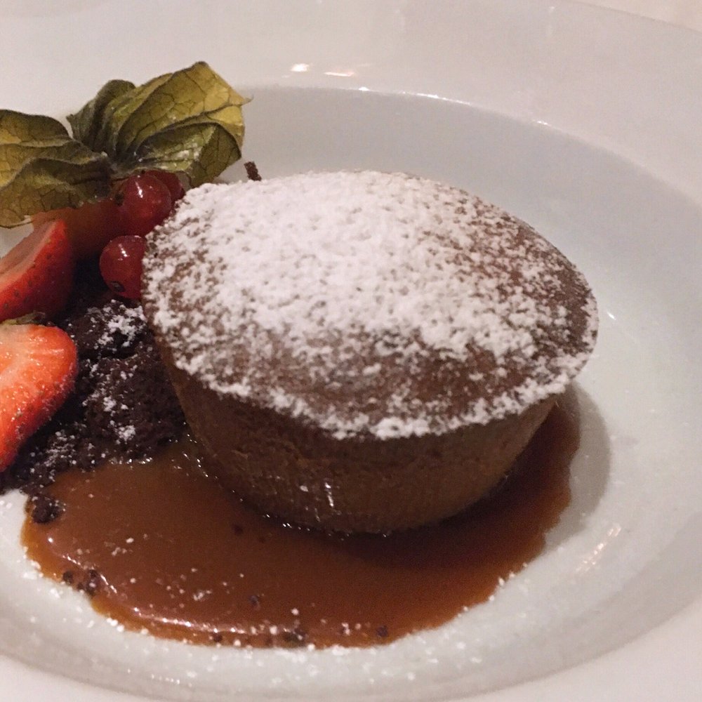 Ristorante Al Borgo - Chocolate cake soufflé. - Italian Near Me - Vienna, 9 Ristorante Al Borgo - Chocolate cake soufflé. - Italian Near Me - Vienna, 9