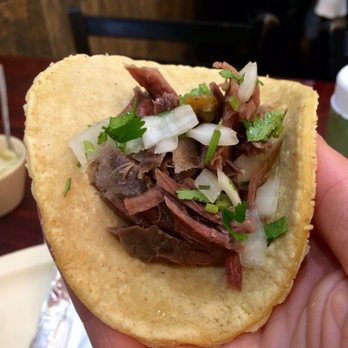 Aqui Es Texcoco - barbacoa taco I assembled with tortilla I brought in - Mexican Near Me - Chula Vista, California