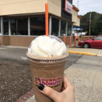 Dunkin' - Toasted almond frozen coffee with mocha swirl - Donuts Near Me - Walpole, Massachusetts