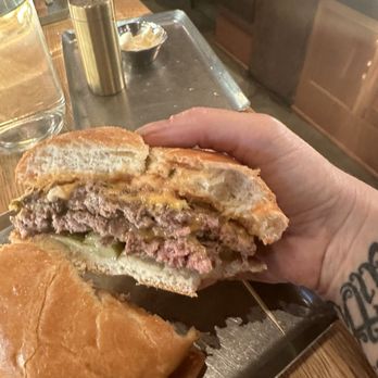 Hatback Bar & Grille - Inside the burger. Super messy. - American Near Me - Seattle, Washington