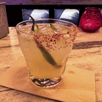 Broken English Taco Pub - The Loop - Spicy Margarita with Tajin and Serrano peppers. - Mexican Near Me - Chicago, Illinois