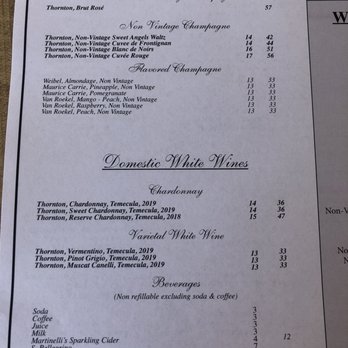 Thornton Winery - Menu - Wineries Near Me - Temecula, California