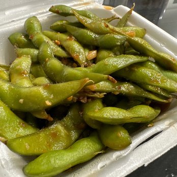 Sushi Station - Soggy water downed garlic edamame - Japanese Near Me - Riverside, California Sushi Station - Soggy water downed garlic edamame - Japanese Near Me - Riverside, California