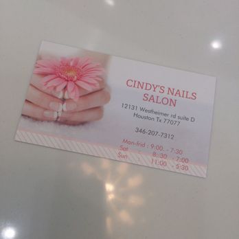 Cindy's Nail Salon - Business card - Nail Salons Near Me - Houston, Texas