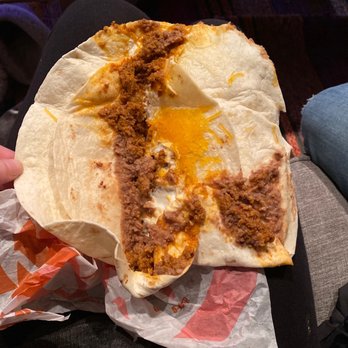 Taco Bell - "Bean Burrito" aka taco with beans wrapped in a tortilla - Fast Food Near Me - Aloha, Oregon