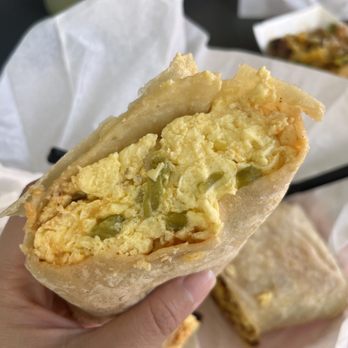 Konito's Cafe - Egg Burrito #2 (medium scrambled egg, cheese, green chile) - Breakfast & Brunch Near Me - San Diego, California Konito's Cafe - Egg Burrito #2 (medium scrambled egg, cheese, green chile) - Breakfast & Brunch Near Me - San Diego, California