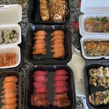 Sushi R91 - (Pan takeout) veggie, seared salmon, salmon, golden philly, salmon tataki, salmon, tuna, seared tuna, UCR, baked tiger, California, ? - Japanese Near Me - Riverside, California Sushi R91 - (Pan takeout) veggie, seared salmon, salmon, golden philly, salmon tataki, salmon, tuna, seared tuna, UCR, baked tiger, California, ? - Japanese Near Me - Riverside, California