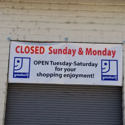Goodwill Industries of San Joaquin Valley - Donation closed Sunday & Monday.