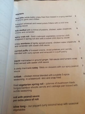 Menu photo 4 Blue Chillies Fitzroy, VIC