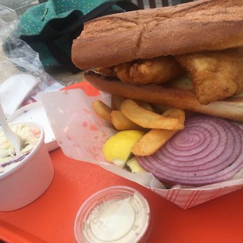 Barbara's Fishtrap - Fish of the Day Sandwich - Seafood Near Me - Half Moon Bay, California