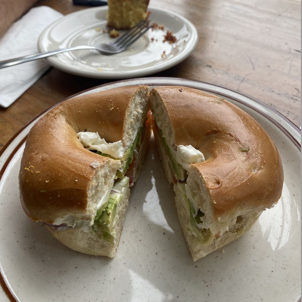 Beluna Cafe - Cream Cheese, Avocado, Tomato, Red Onion Bagel - Themed Cafes Near Me - San Francisco, California Beluna Cafe - Cream Cheese, Avocado, Tomato, Red Onion Bagel - Themed Cafes Near Me - San Francisco, California