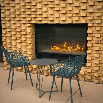 LINC Library Innovation Center - Fireplace in the atrium. - Libraries Near Me - Greeley, Colorado