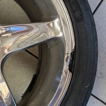 Bent Rim Alloy Wheel Repair - Professional as it gets. Not only did he fix my wheels. He had them chrome plated! - Tires Near Me - Lancaster, California Bent Rim Alloy Wheel Repair - Professional as it gets. Not only did he fix my wheels. He had them chrome plated! - Tires Near Me - Lancaster, California