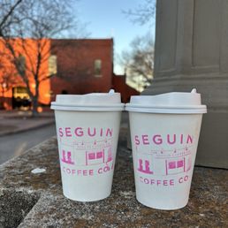 Small Revolve latte and small lavender latte