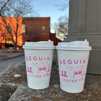 Seguin Coffee - Small Revolve latte and small lavender latte - Coffee & Tea Near Me - Seguin, Texas