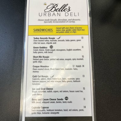 Menu photo 4 Belles Urban Deli Corrales, NM